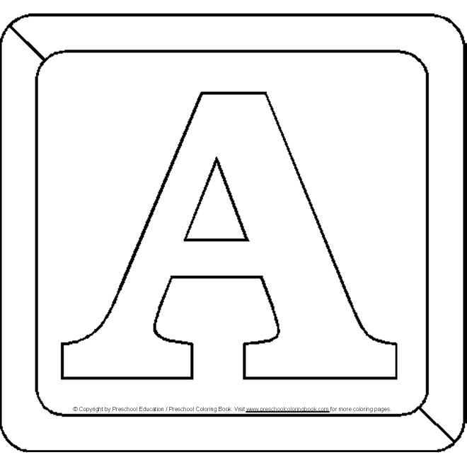 www.preschoolcoloringbook.com / Letter coloring page